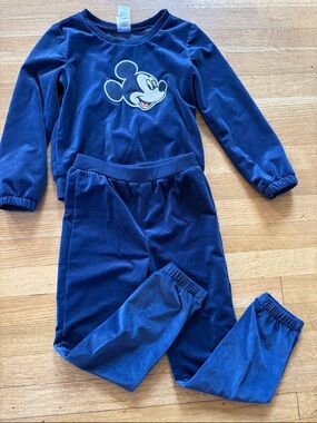 Disney Navy Blue Mickey Mouse velour track set for kids